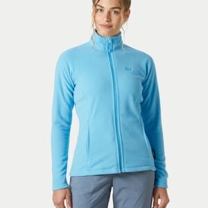 Helly Hansen Women's XL Light Turquoise Blue Full-Zip Fleece Jacket - Excellent